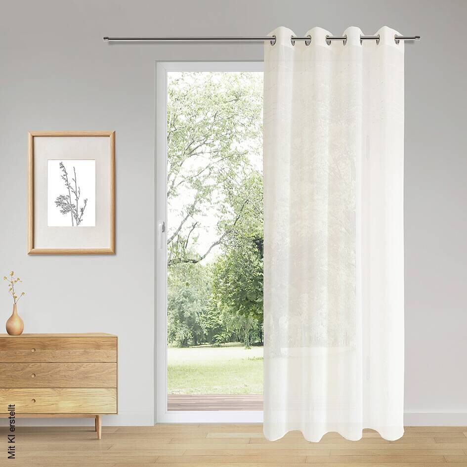 Ösenvorhang Heidelberg offwhite B/L: ca. 140x245 cm