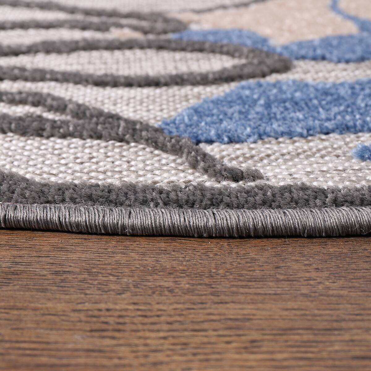 Sanat Outdoorteppich FLORAL grau B/L: ca. 150x150 cm