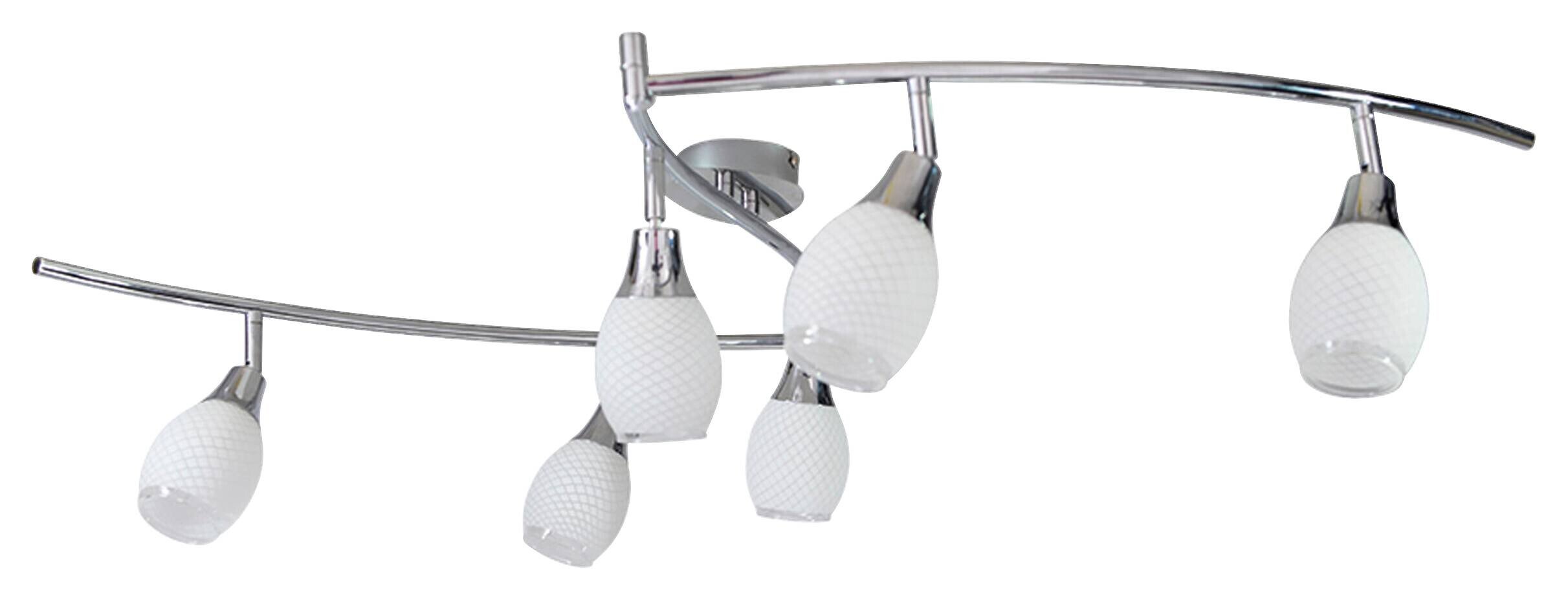 Näve Leuchten Spotschiene 1175242 Chrom Metall Glas B/H/T: ca. 9x15x160 cm 6 Brennstellen