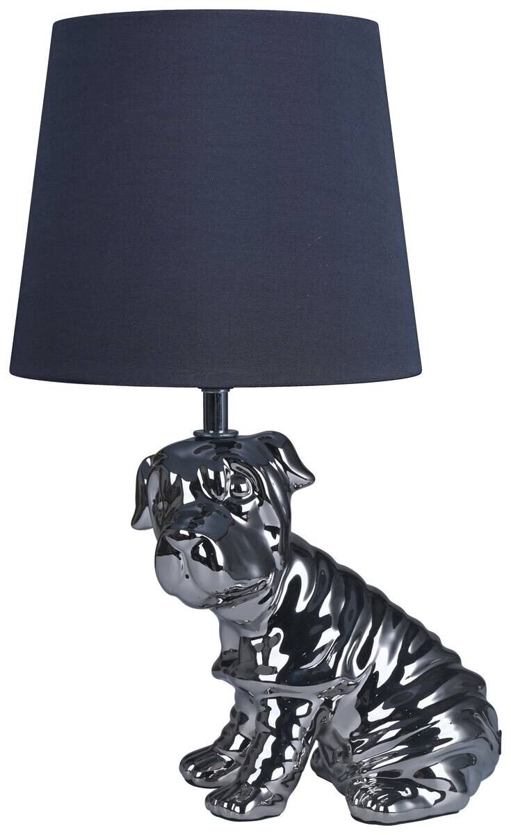 POCOline Keramik_Tischleuchte Agnes silber grau Keramik B/H/L: ca. 21x39x21 cm E14 1 Brennstellen