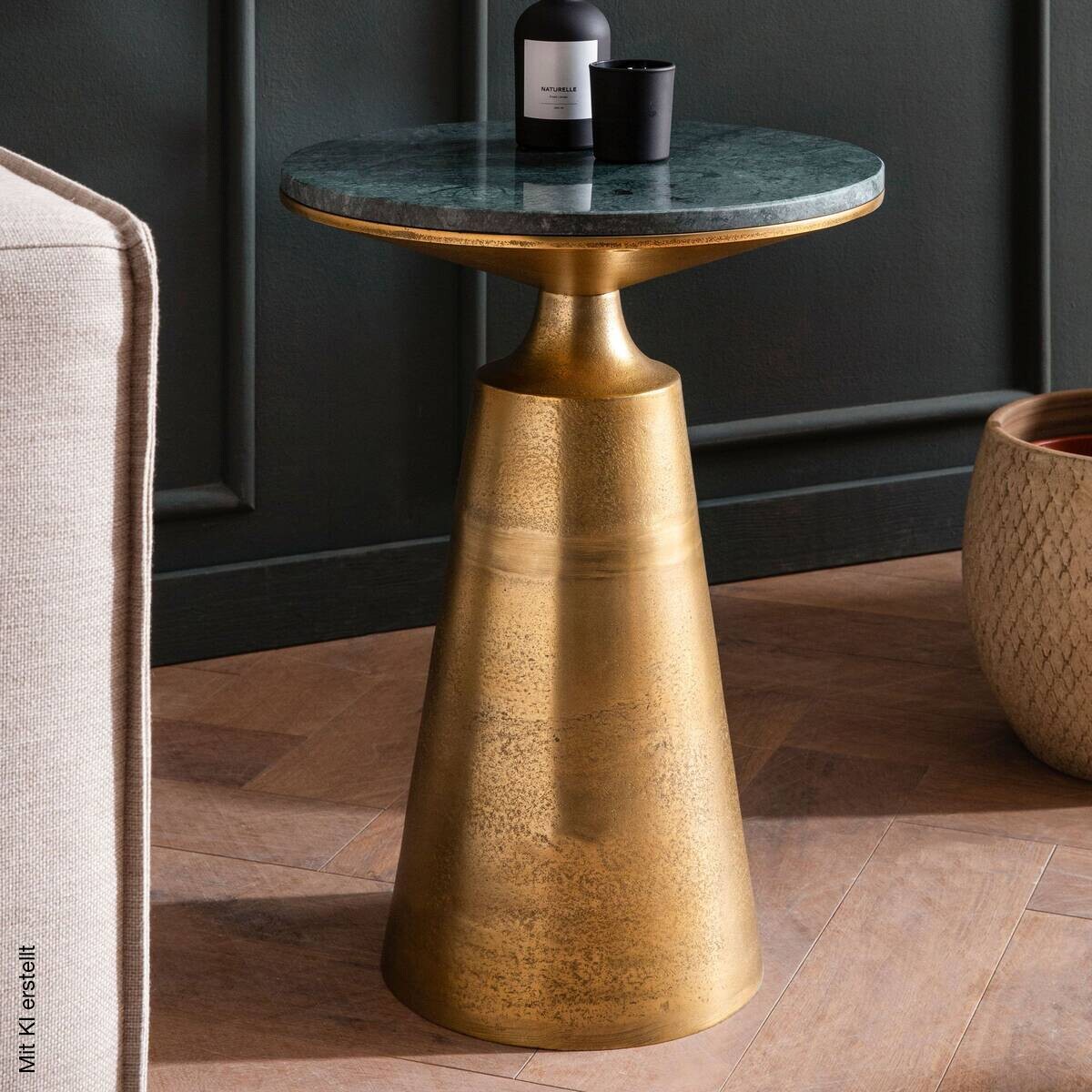 Beistelltisch gold Optik Marmor B/H/T: ca. 40x57x40 cm