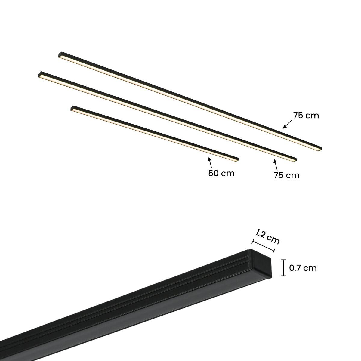 Nolo LED-Akustikpaneelbeleuchtung Line H: ca. 75 cm