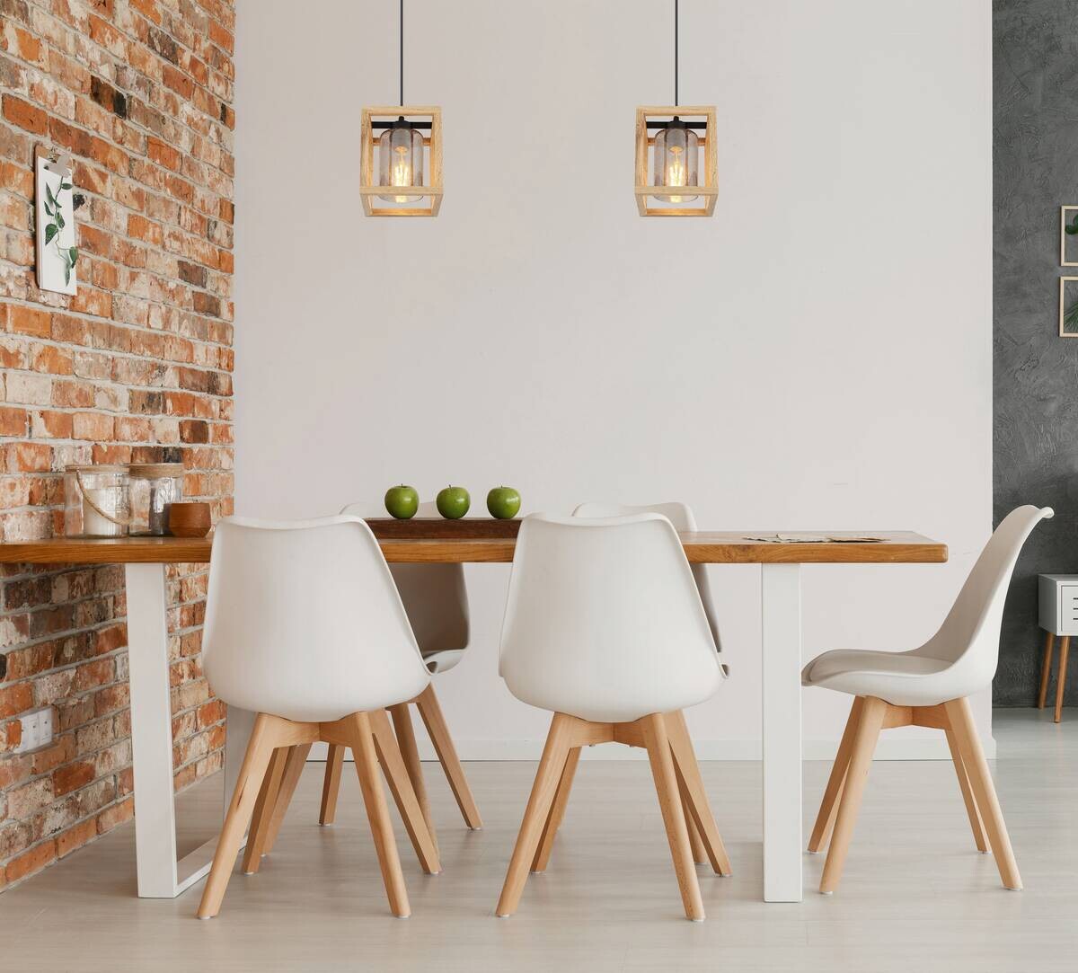 GLOBO Hängeleuchte dunkelbraun Rauch schwarz Glas Metall B/H/L: ca. 17x120x17 cm E27 1 Brennstellen