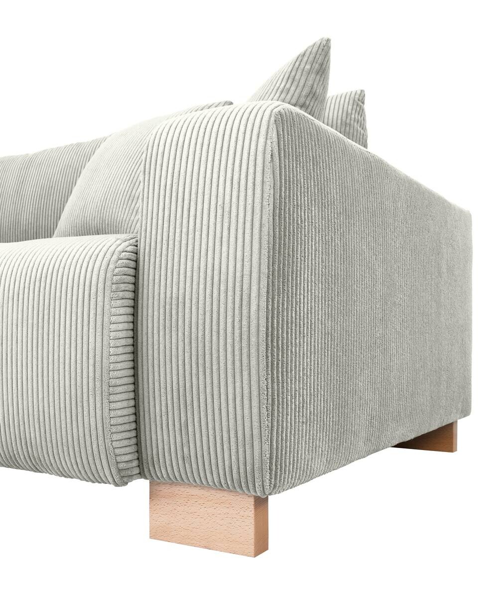 Big Sofa Alpha New hellgrau Microfaser B/H/T: ca. 244x85x112 cm