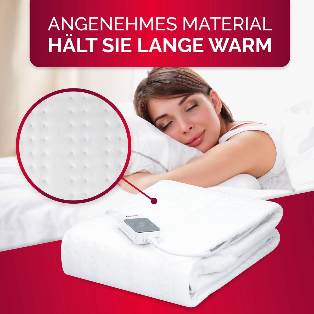 alpina Heizdecke weiß Polyester B/L: ca. 80x150 cm ca. 60 W