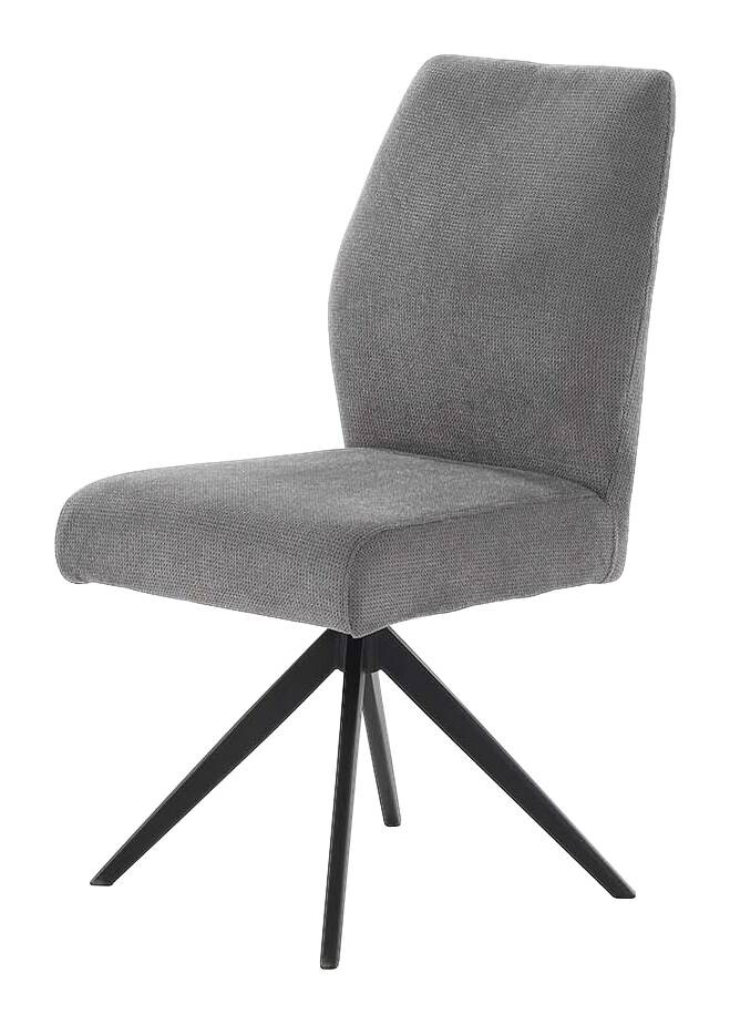 Stuhl grau Webstoff B/H/T: ca. 47x93x66 cm