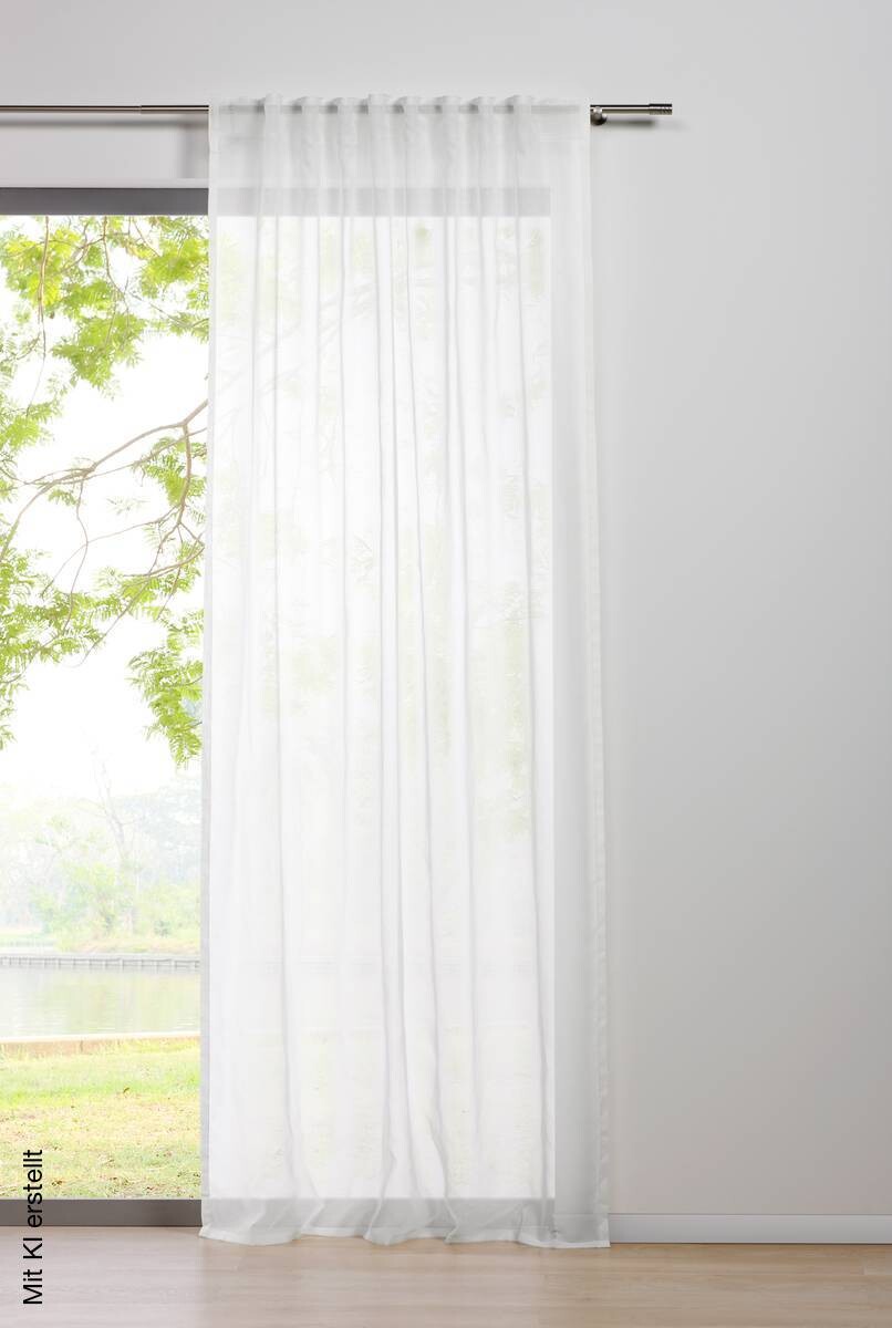 Kombivorhang 2er Pack Pure weiß 100% Polyester B/L: ca. 135x245 cm