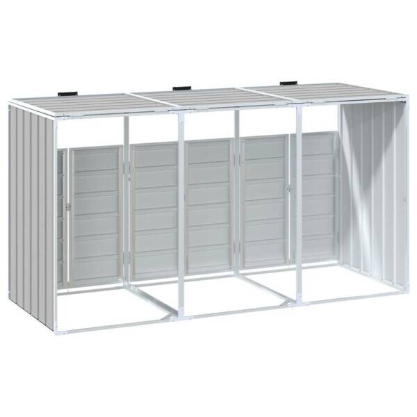 vidaXL Mülltonnenbox grau