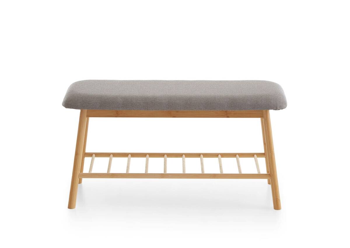 Sitzbank natur grau B/H/T: ca. 90x45x34 cm