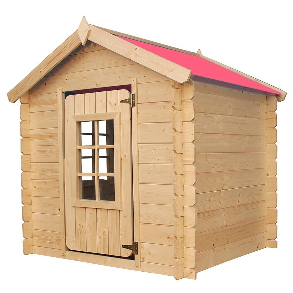 Timbela Kinderspielhaus M570R rot B/H/L: ca. 114x121x111 cm