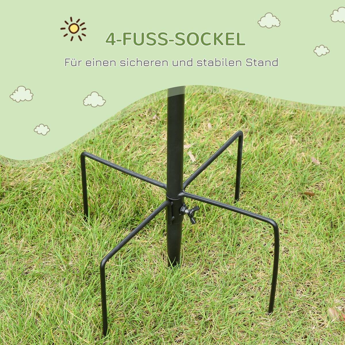 PawHut Tier-Zubehör schwarz Edelstahl B/H/L: ca. 54,5x54,5x208 cm