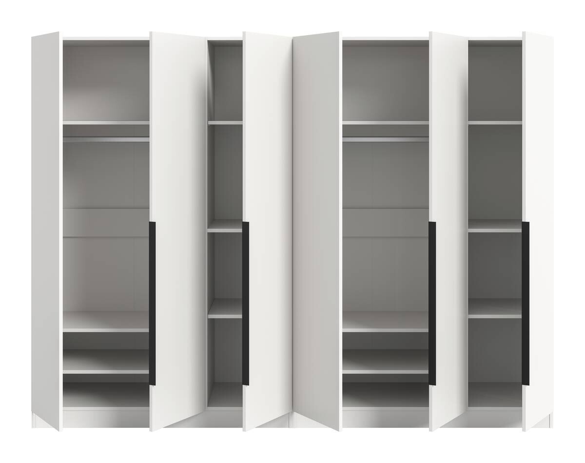 Kleiderschrank KOPENHAGEN weiß B/H/T: ca. 240x181x52 cm