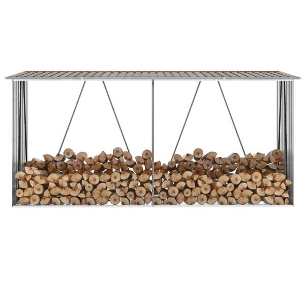vidaXL Brennholzlager braun B/H: ca. 330x152 cm