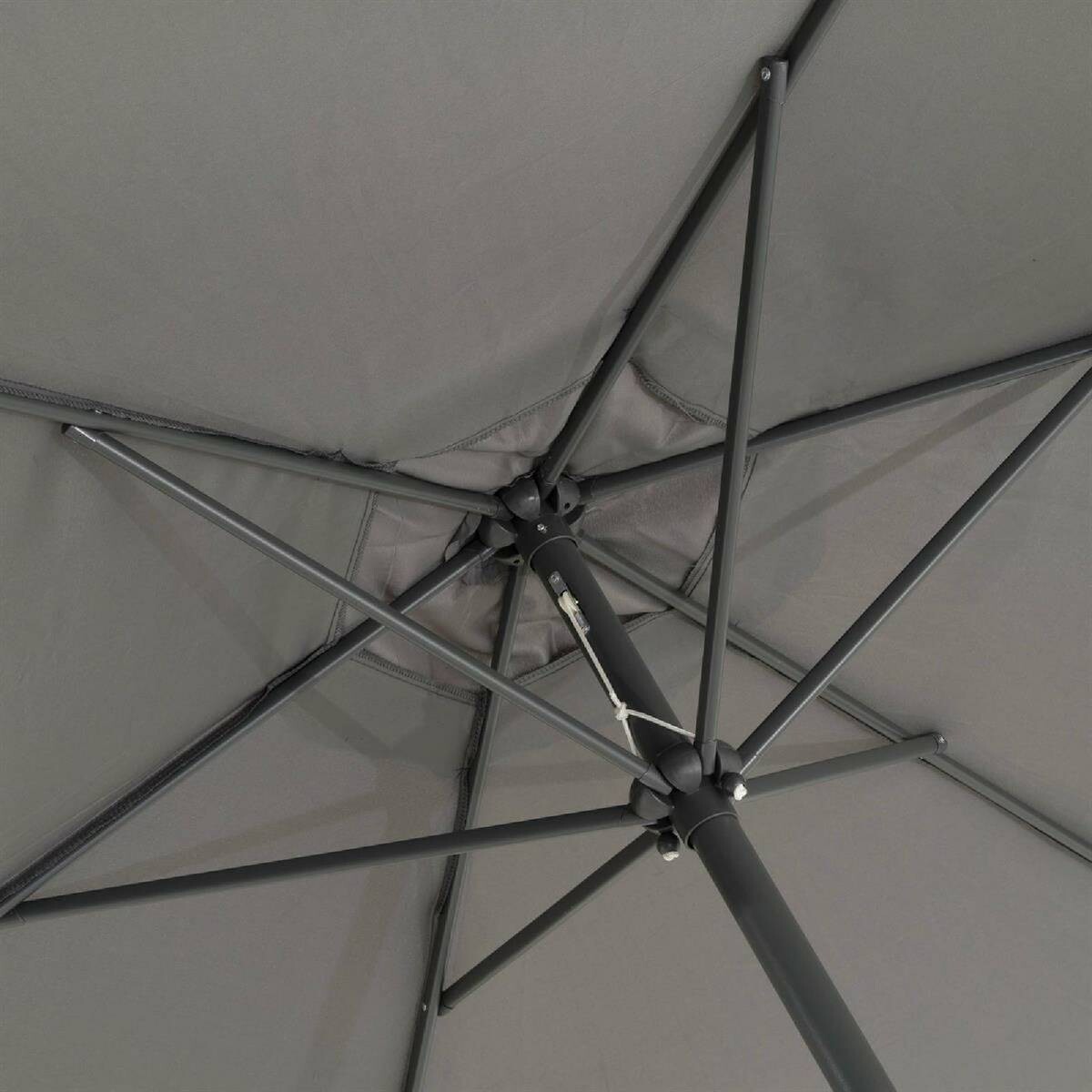 VCM Sonnenschirm anthrazit Polyester-Mischgewebe H/D: ca. 230x290 cm