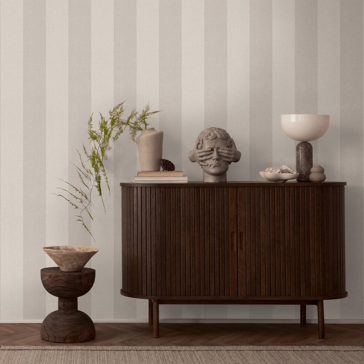 A.S.Creation Vliestapete grau creme B/H/D: ca. 53x1005x9,8 cm