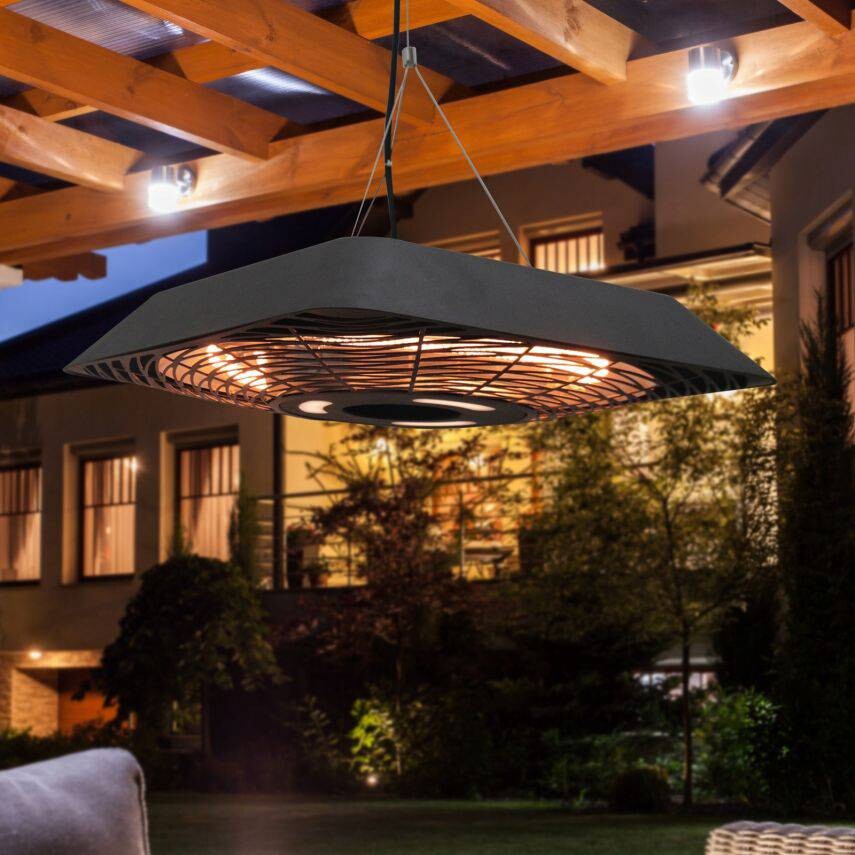 Outsunny Deckenheizstrahler 842-136V90 schwarz B/H/T: ca. 45x10x45 cm