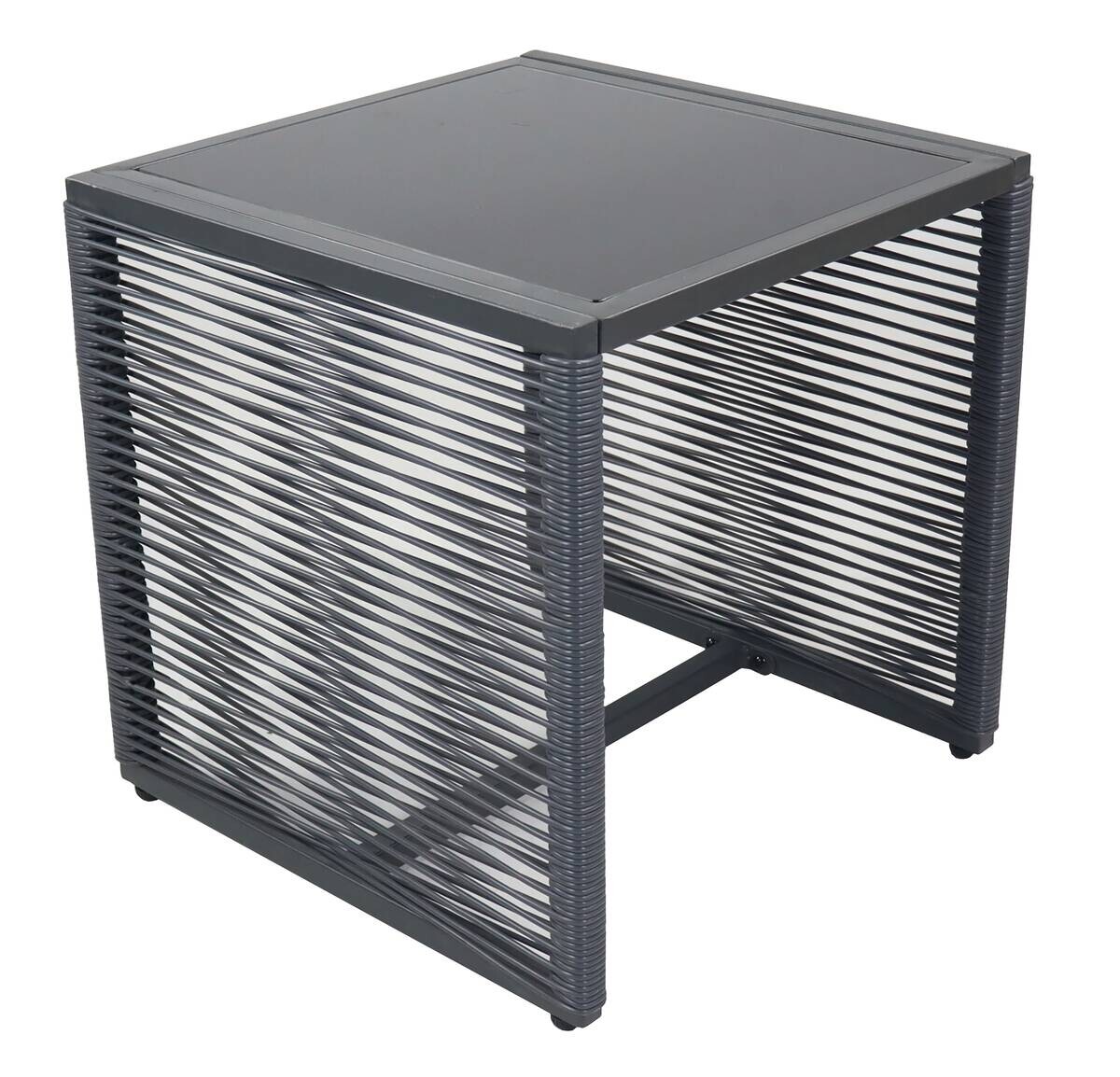 VCM Gartensitzgruppe Fidola schwarz Polyrattangeflecht B/H/L: ca. 53x86x53 cm