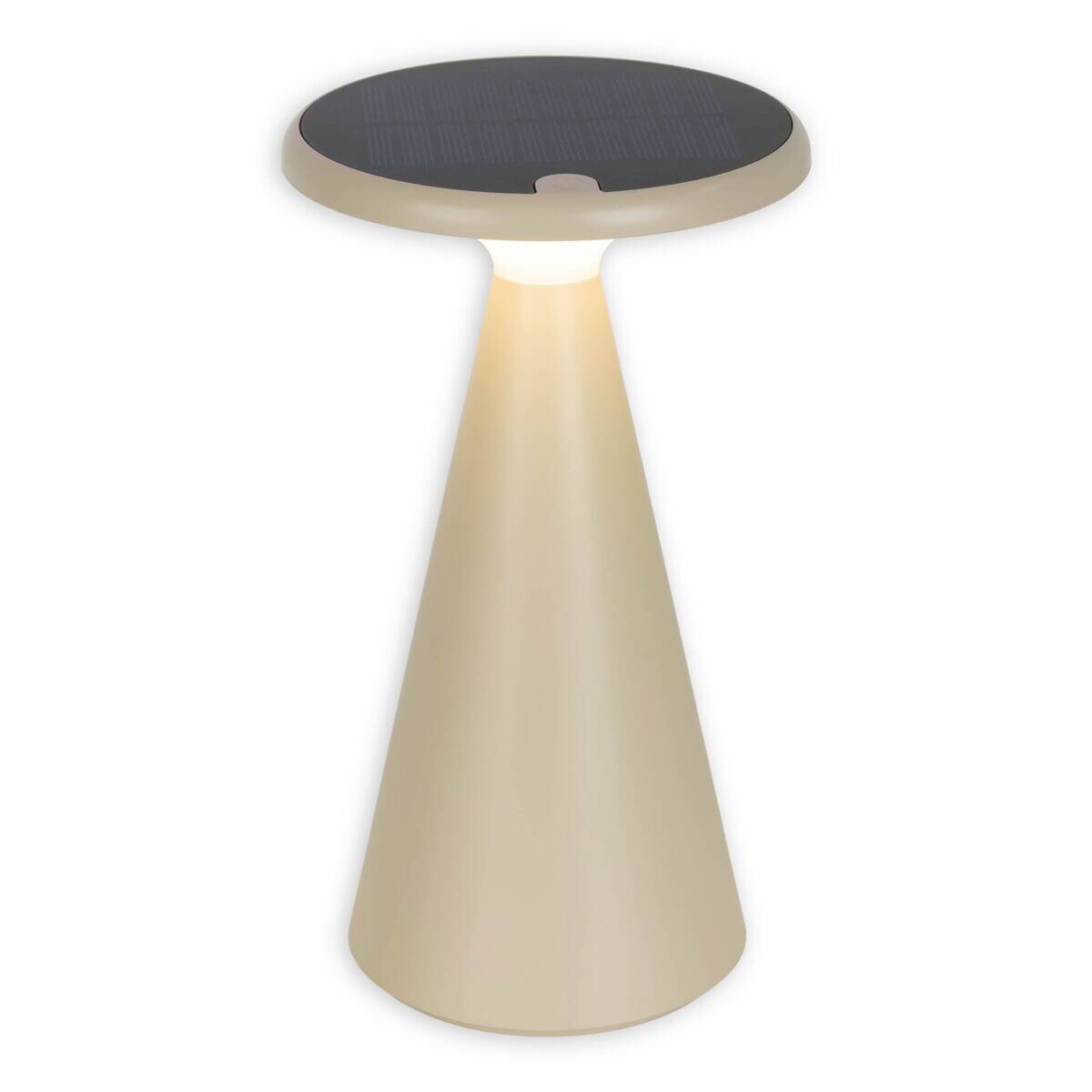 LED-Außentischleuchte beige B/H/T/D: ca. 11,5x20x11,5x11,5 cm