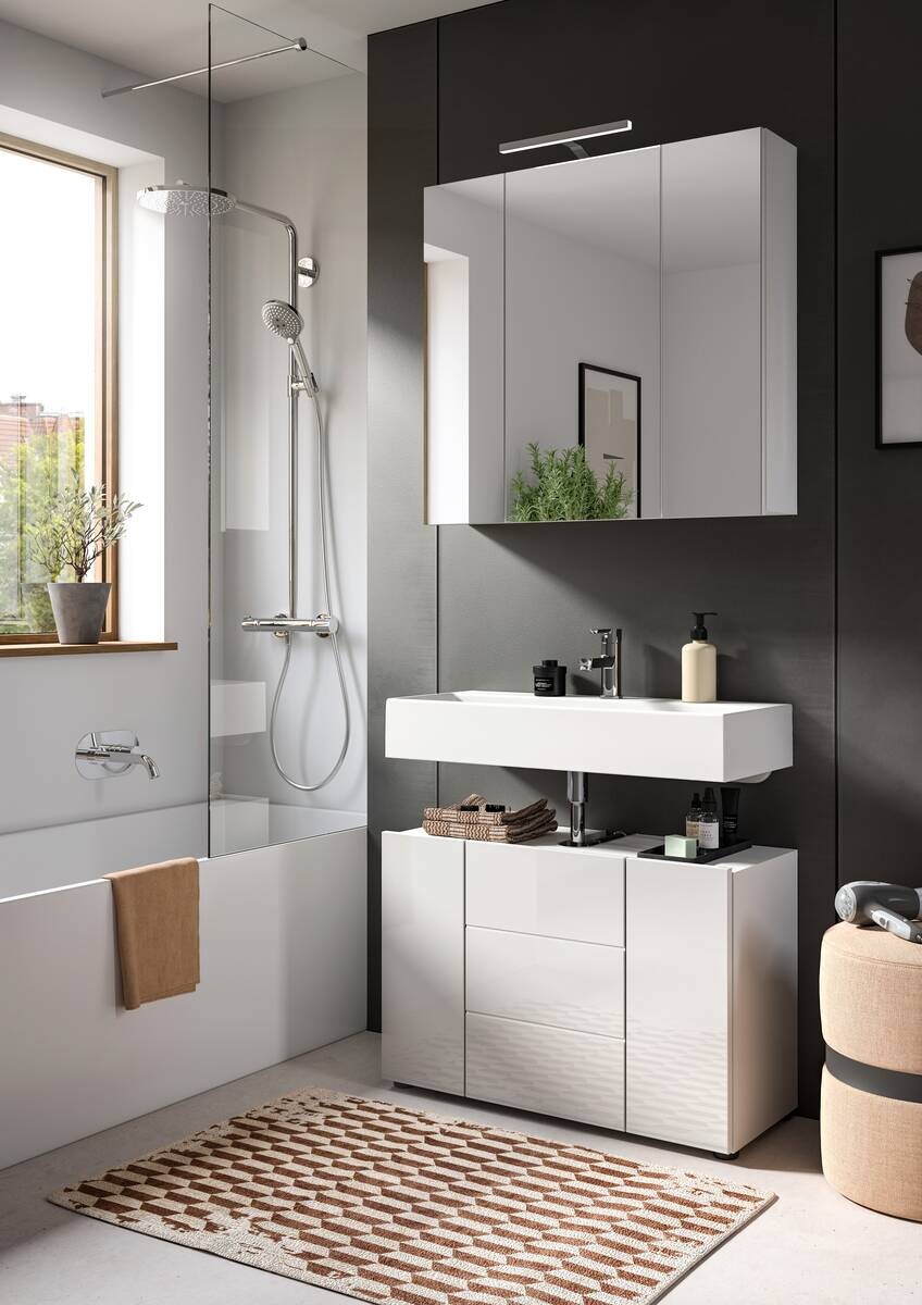 Spiegelschrank VIRA weiß B/H/T: ca. 82x77x18 cm