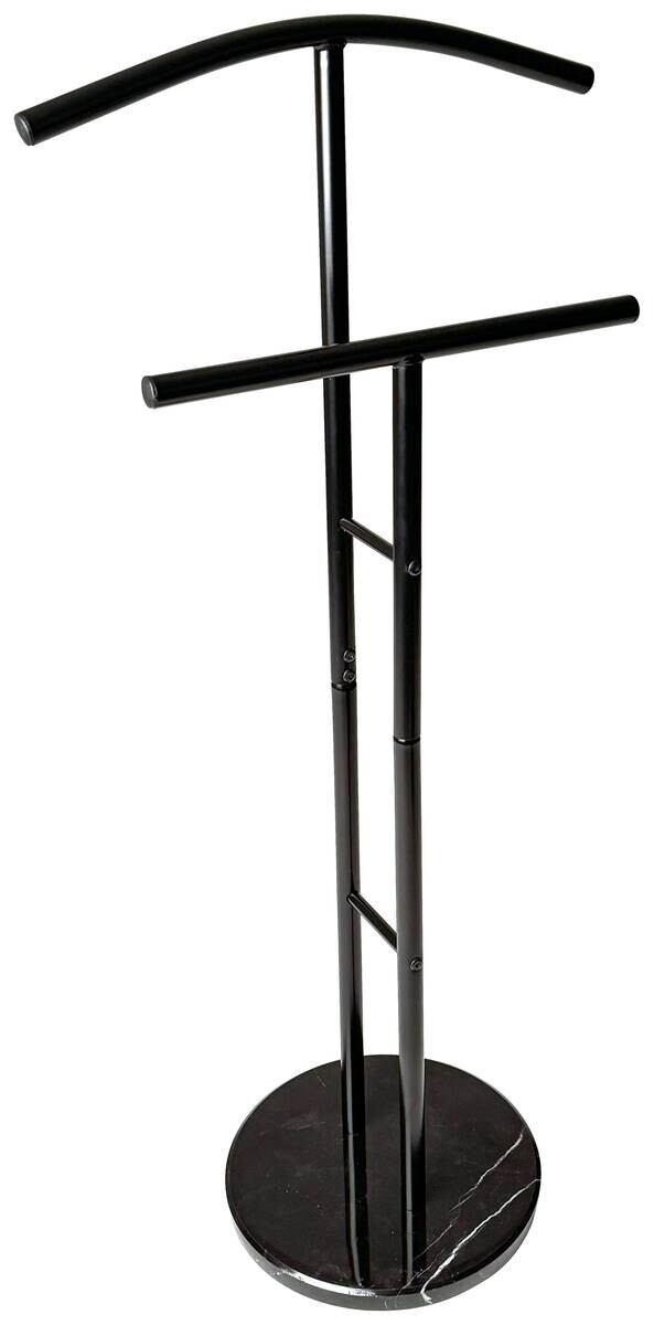 Herrendiener schwarz pulverbeschichtet Stahlrohr B/H/T: ca. 48x105x28 cm