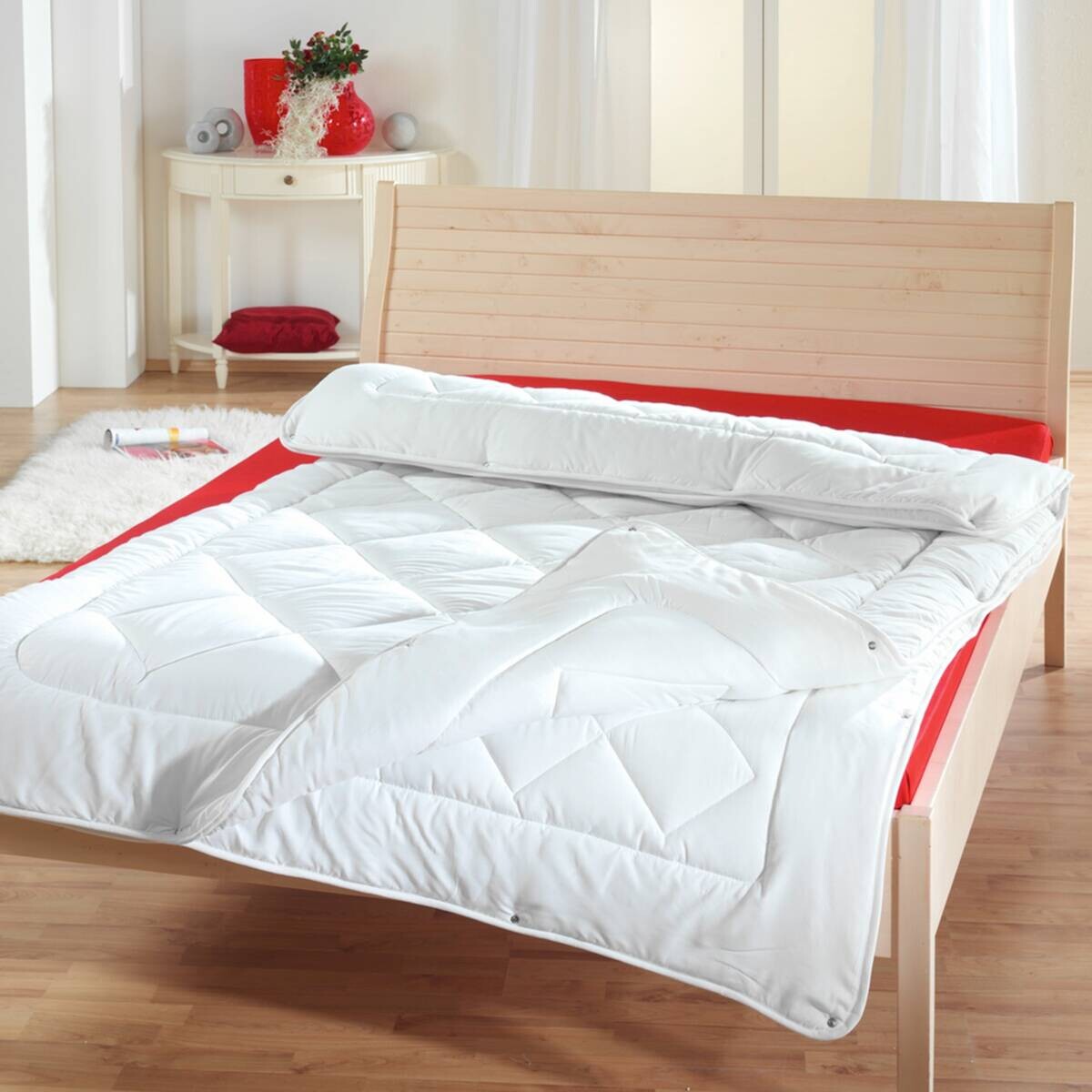 4-Jahreszeitenbett Comfort weiß Polyester B/L: ca. 135x200 cm