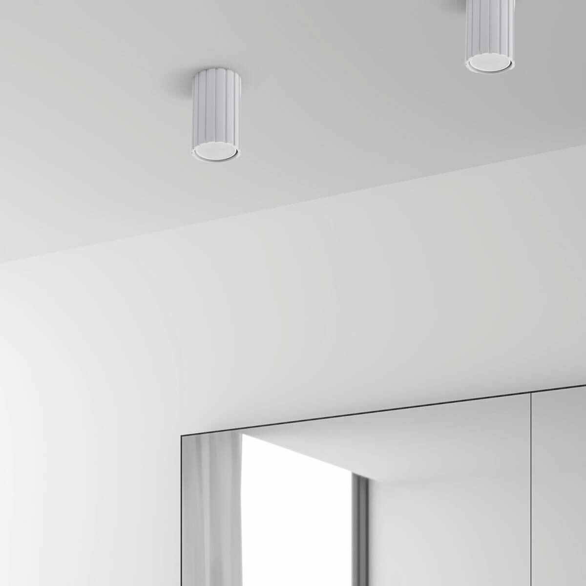 Lamkur Strahler Prisma weiß Stahl B/H/L: ca. 6,5x10x6,5 cm 1 Brennstellen