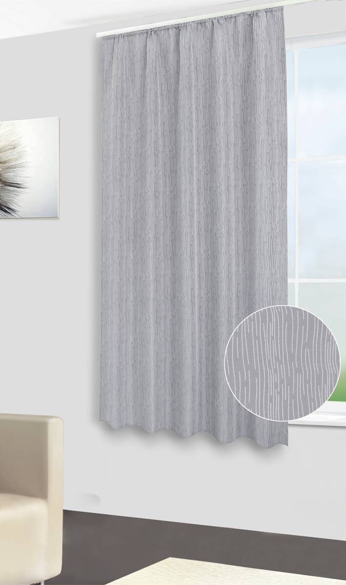 silver edition Dekovorhang Tessin silber B/L: ca. 140x175 cm