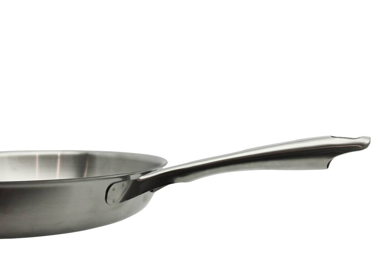 Pfanne silber Edelstahl D: ca. 24 cm