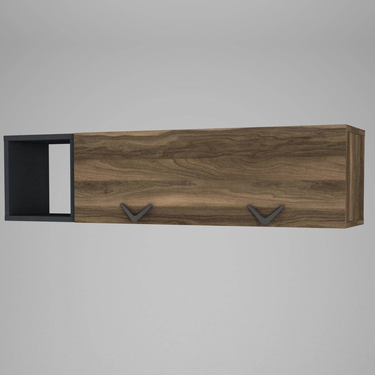 Schreibtisch Bumerang walnuss Nachbildung anthrazit B/H/T: ca. 120x114x60 cm