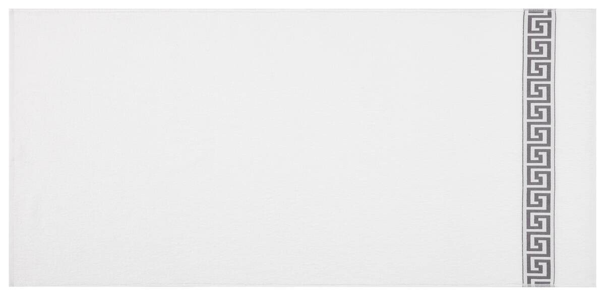 POCOline Duschtuch Mäander weiß 100% Baumwolle B/L: ca. 80x160 cm