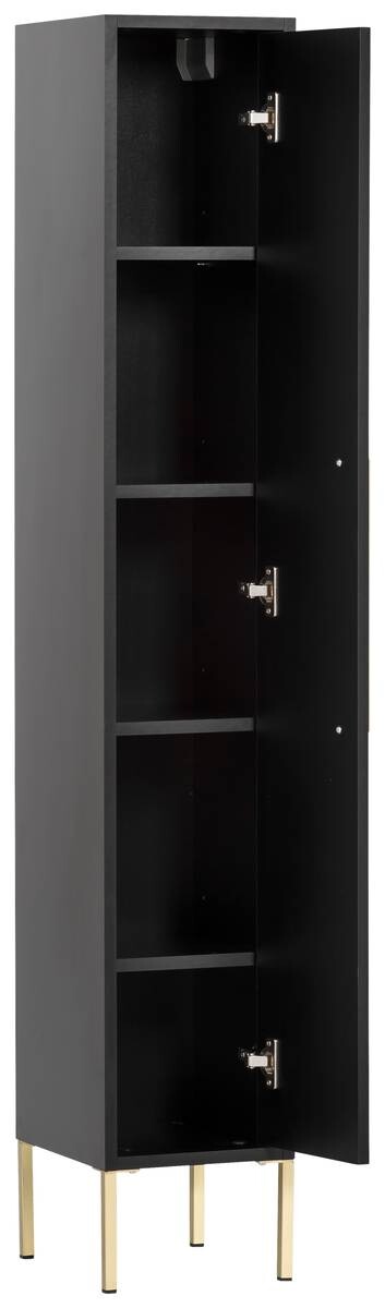 Midischrank Sarah schwarz B/H/T: ca. 25x154,7x30 cm