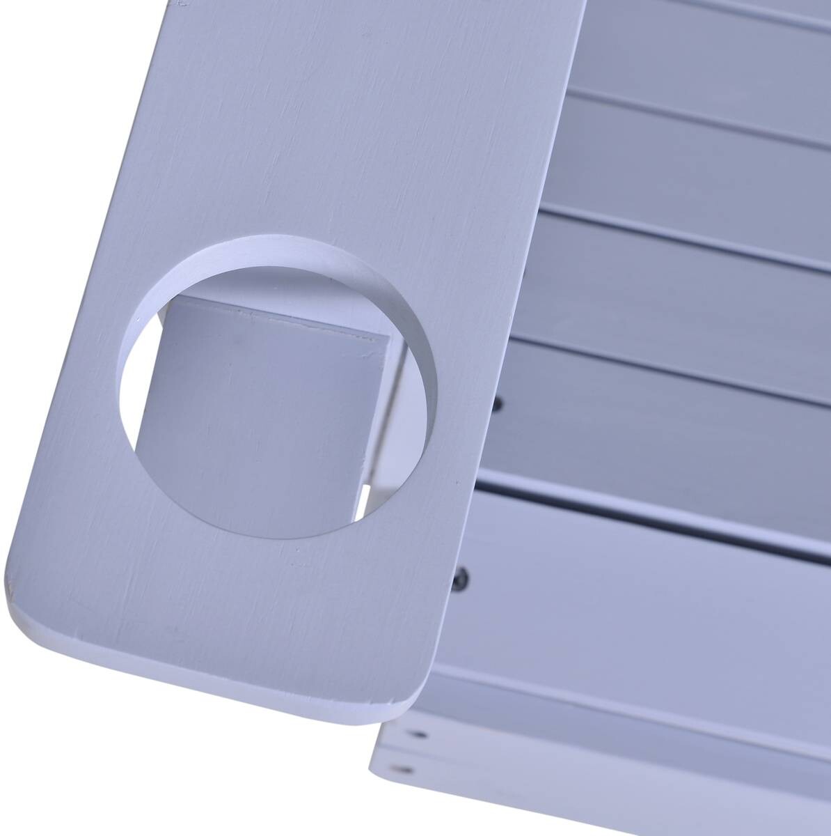 Outsunny Gartensessel grau Holz B/H/T: ca. 97x93x72 cm