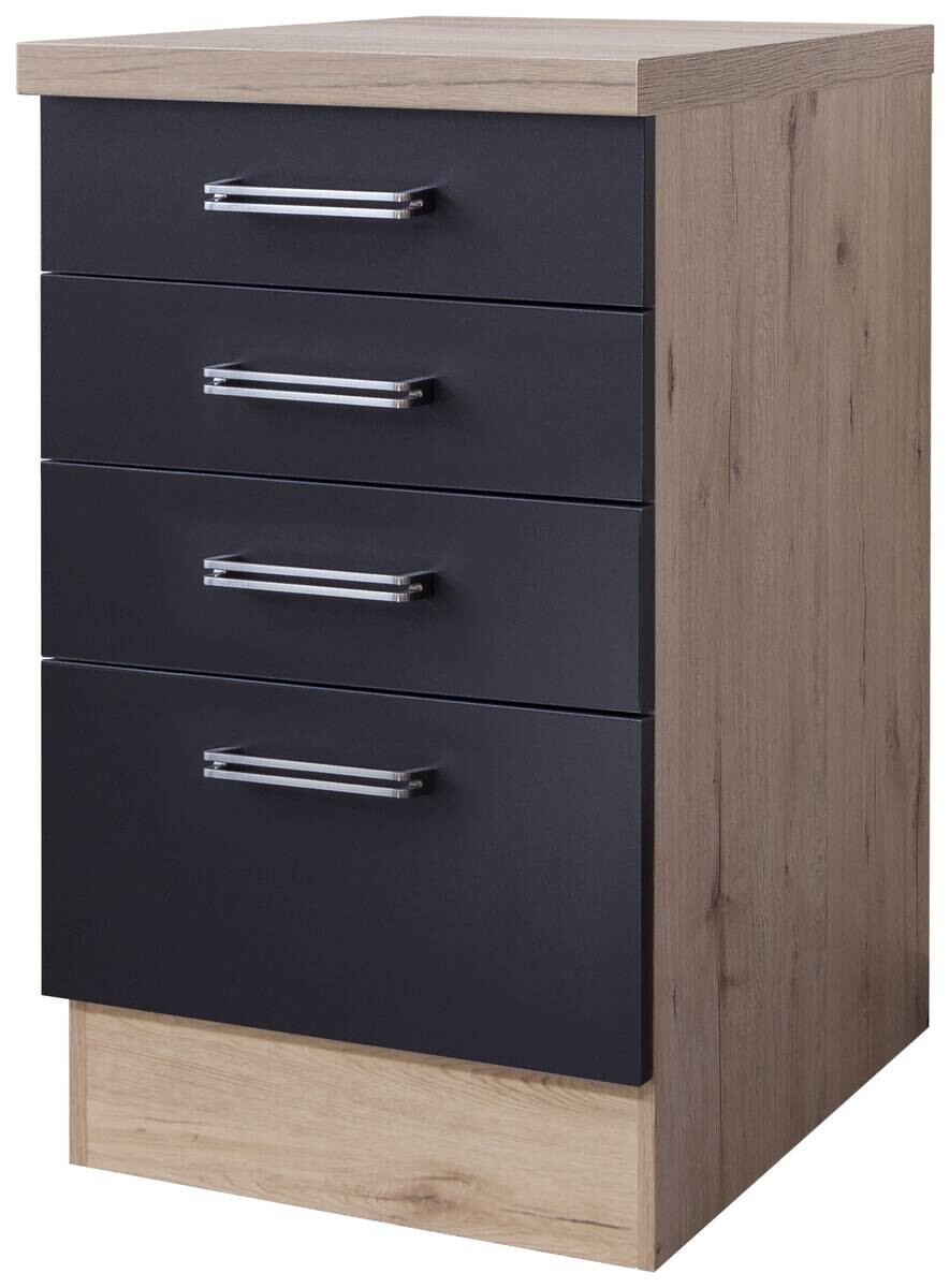 Unterschrank Elva anthrazit B/H/T: ca. 50x86x60 cm | anthrazit | 50,00/86,00/60,00 cm