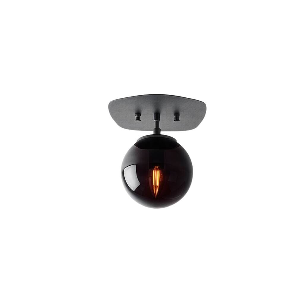 Opviq Deckenleuchte Well-11676 schwarz Glas B/H/T/L: ca. 20x25x25x20 cm E14 1 Brennstellen
