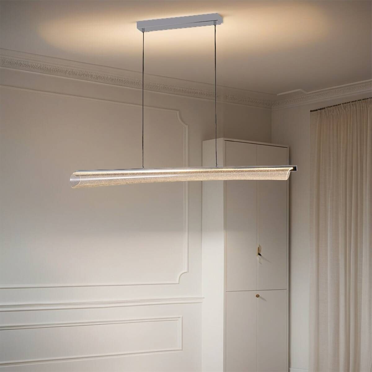 POCOline LED-Pendelleuchte Darcy Acryl Metall B/H/L: ca. 13x120x120 cm