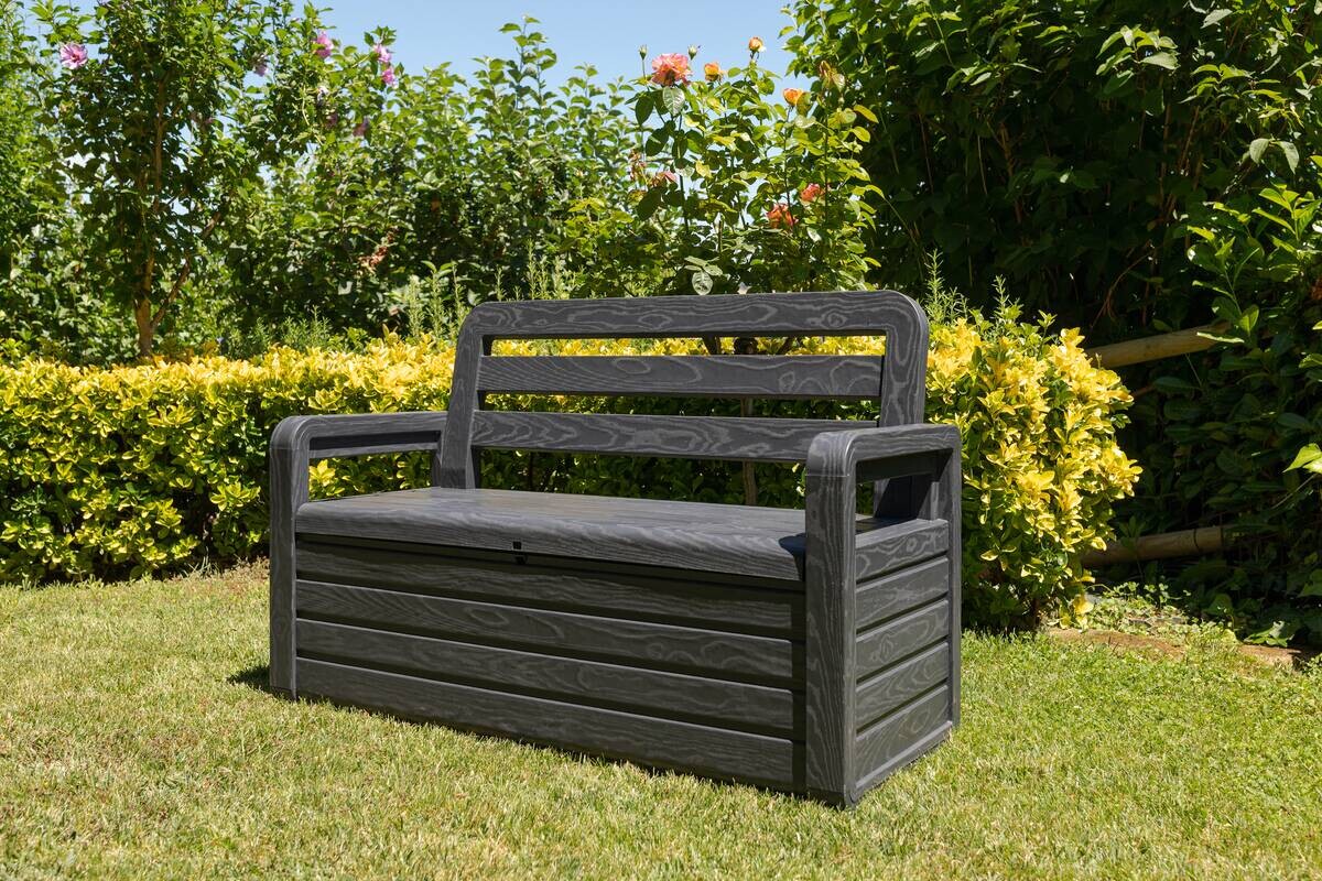 Toomax Gartenbank Foreverspring schwarz Kunststoff B/H/L: ca. 58x89x133 cm