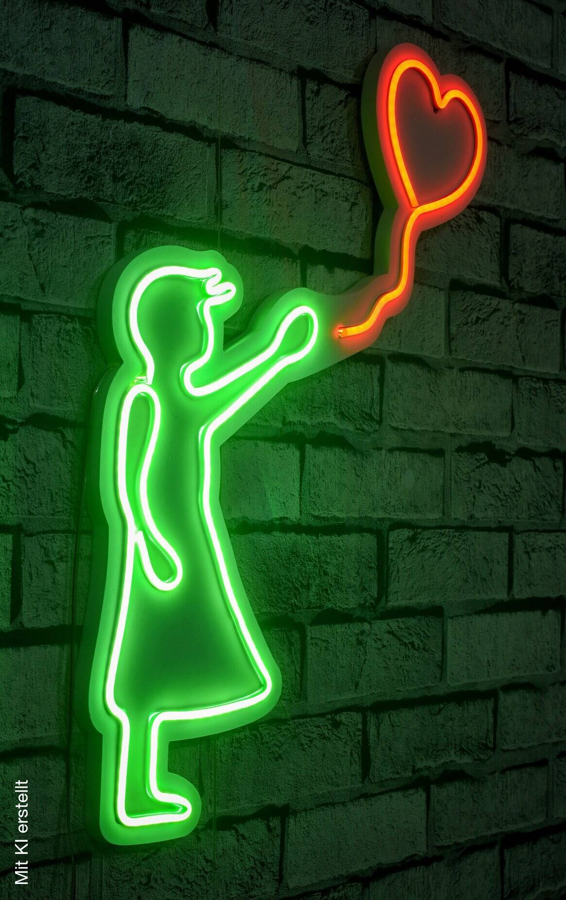 Opviq LED-Wandleuchte grün rot PVC B/H/T/L: ca. 42x56x2x42 cm