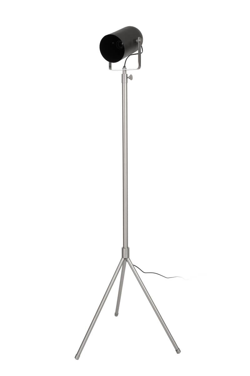 Kayoom Stehlampe silber schwarz Stahl Eisen Messing B/H/L: ca. 57x195x27 cm E27 1 Brennstellen