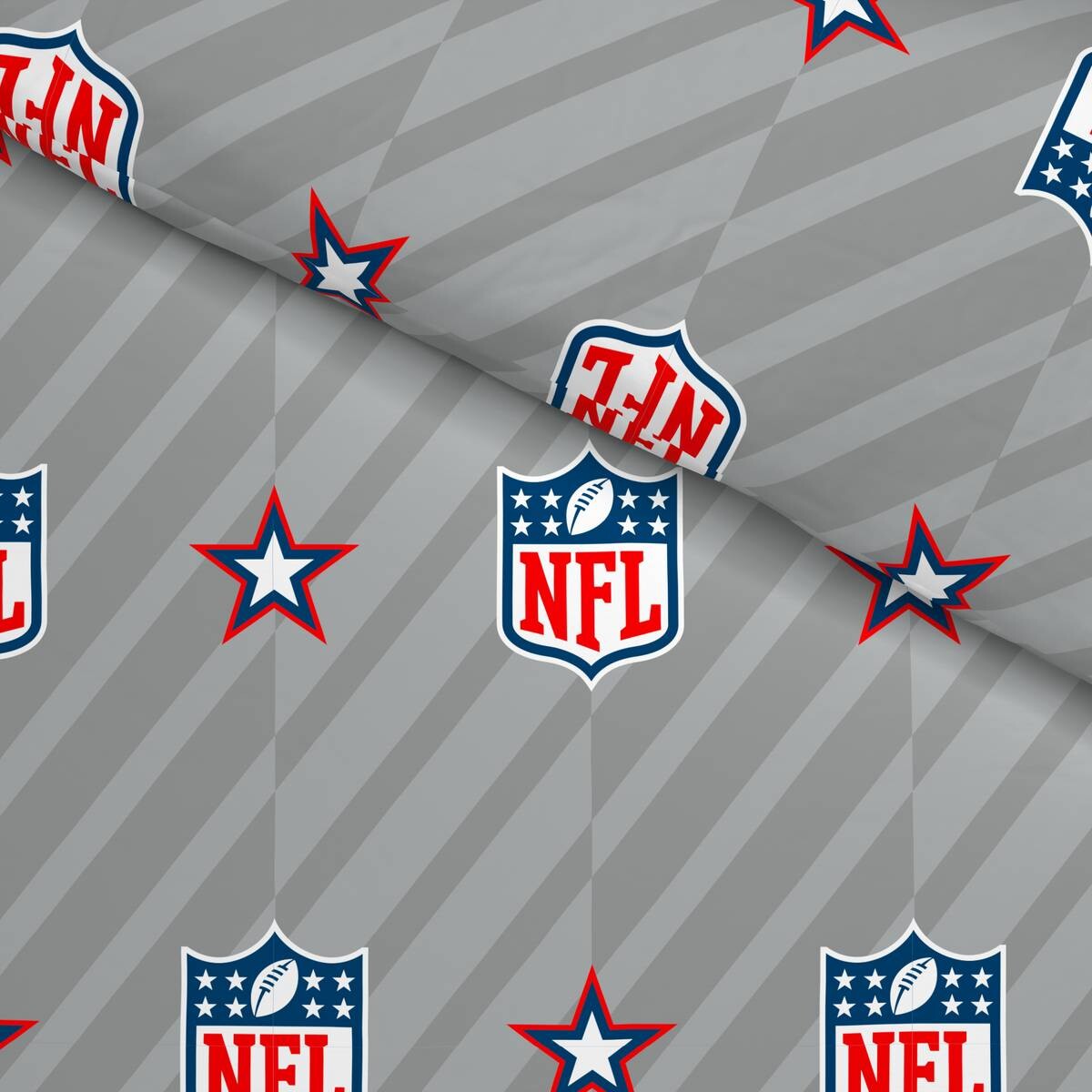 Microfaser Bettwäsche NFL grau Polyester B/L: ca. 135x200 cm