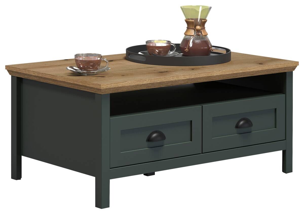 Couchtisch Stanton tannengrün Eiche Evoke Coast Nachbildung B/H/T: ca. 101x45x60 cm