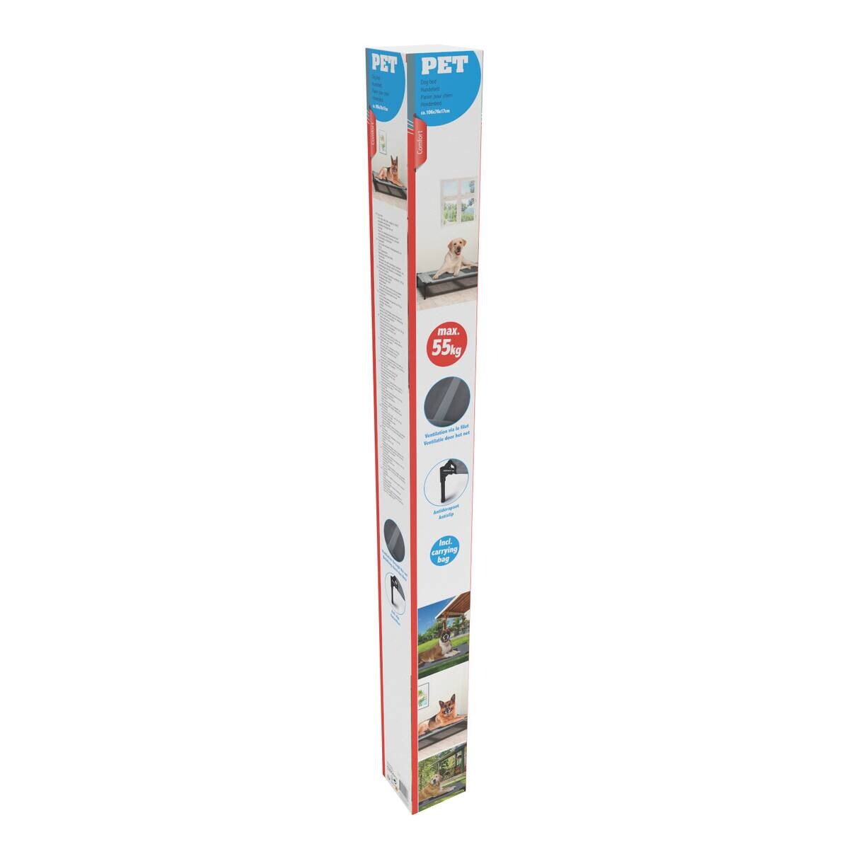 Pet Comfort Haustierbett grau Polyester B/H/L: ca. 106x17x76 cm