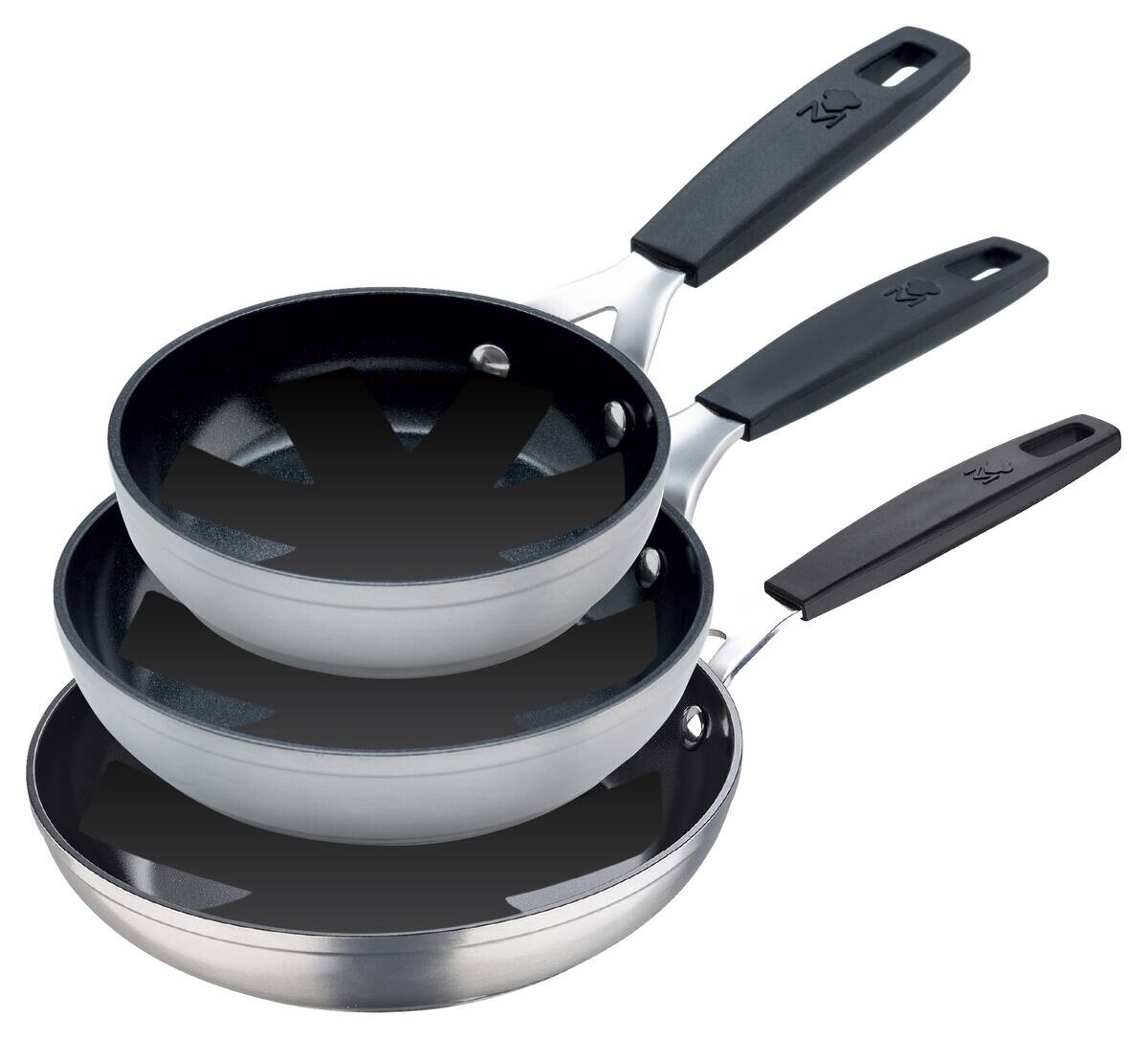 MASTERPRO Pfannenset SMART silber Aluminium 3 tlg.