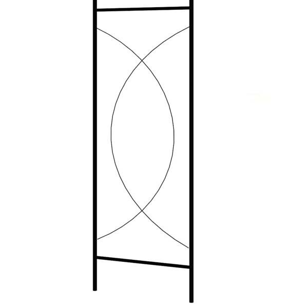 Gartenbogen schwarz H/T/L: ca. 240x34x150 cm