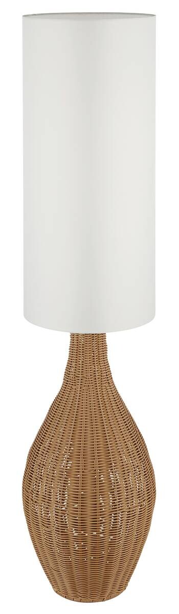 GLOBO Stehlampe ANKO 40970243 weiß braun Textil Kunststoff H/D: ca. 125x27 cm 2 Brennstellen