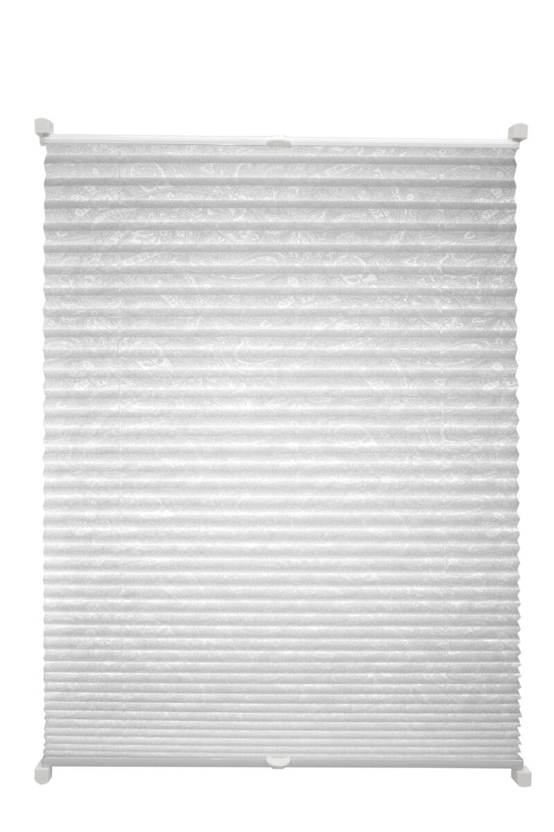 Boviva Spannplissee Paisley weiß B/L: ca. 100x130 cm