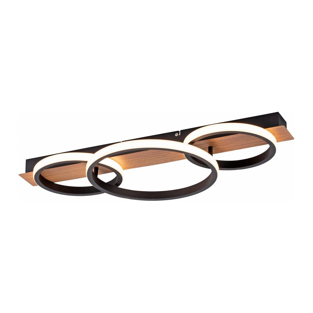 Just Light LED-Deckenleuchte TROOPER 15616-78 natur weiß schwarz Metall Kunststoff B/H/T: ca. 30x8x68 cm 1 Brennstellen