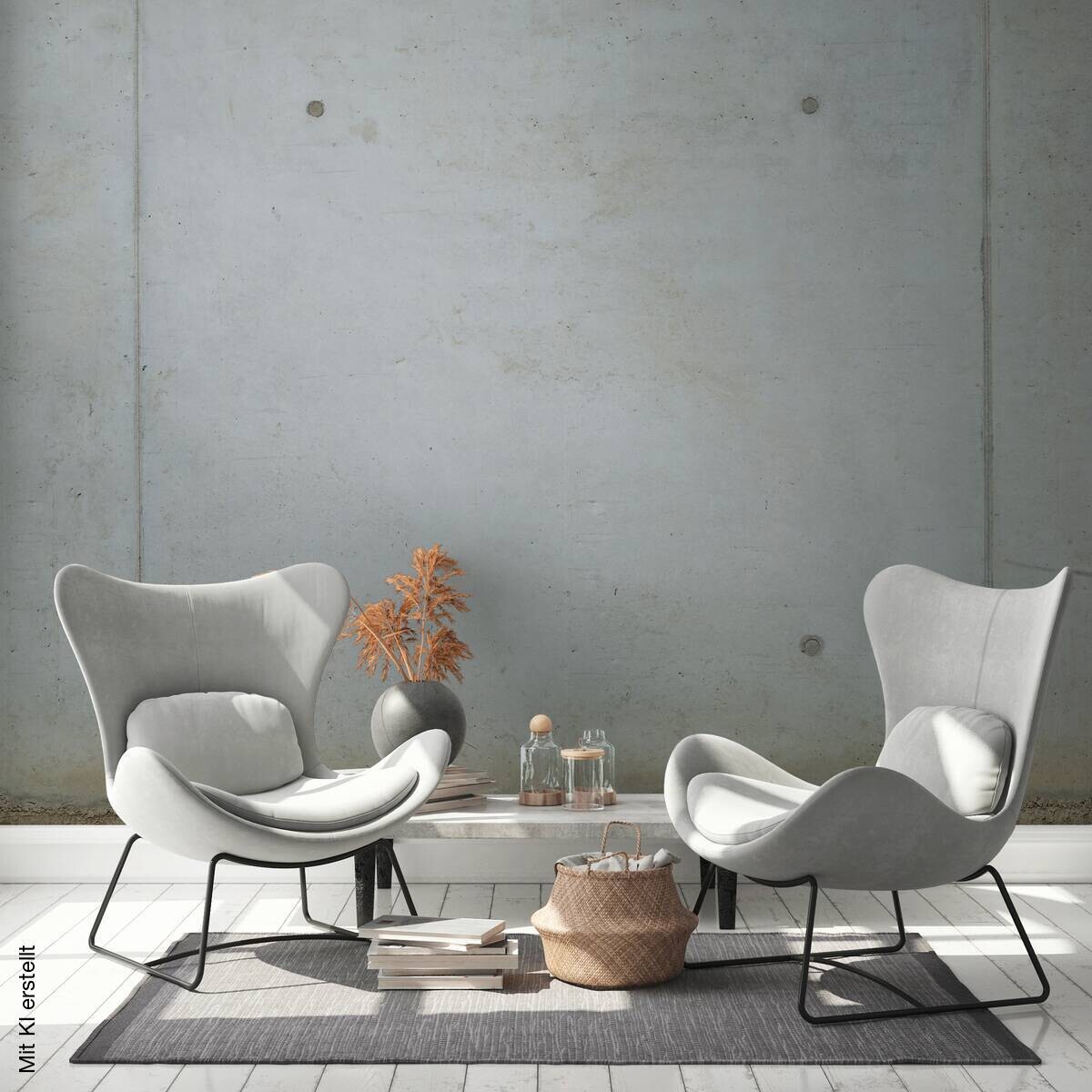 Livingwalls Fototapete Betonoptik grau beige B/L: ca. 280x371 cm