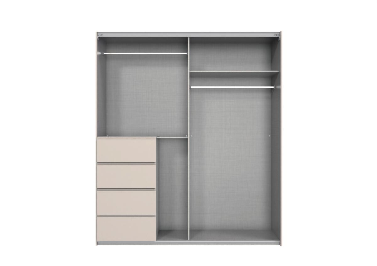 Schwebetürenschrank Bali Kaschmir B/H/T: ca. 180x208x64 cm