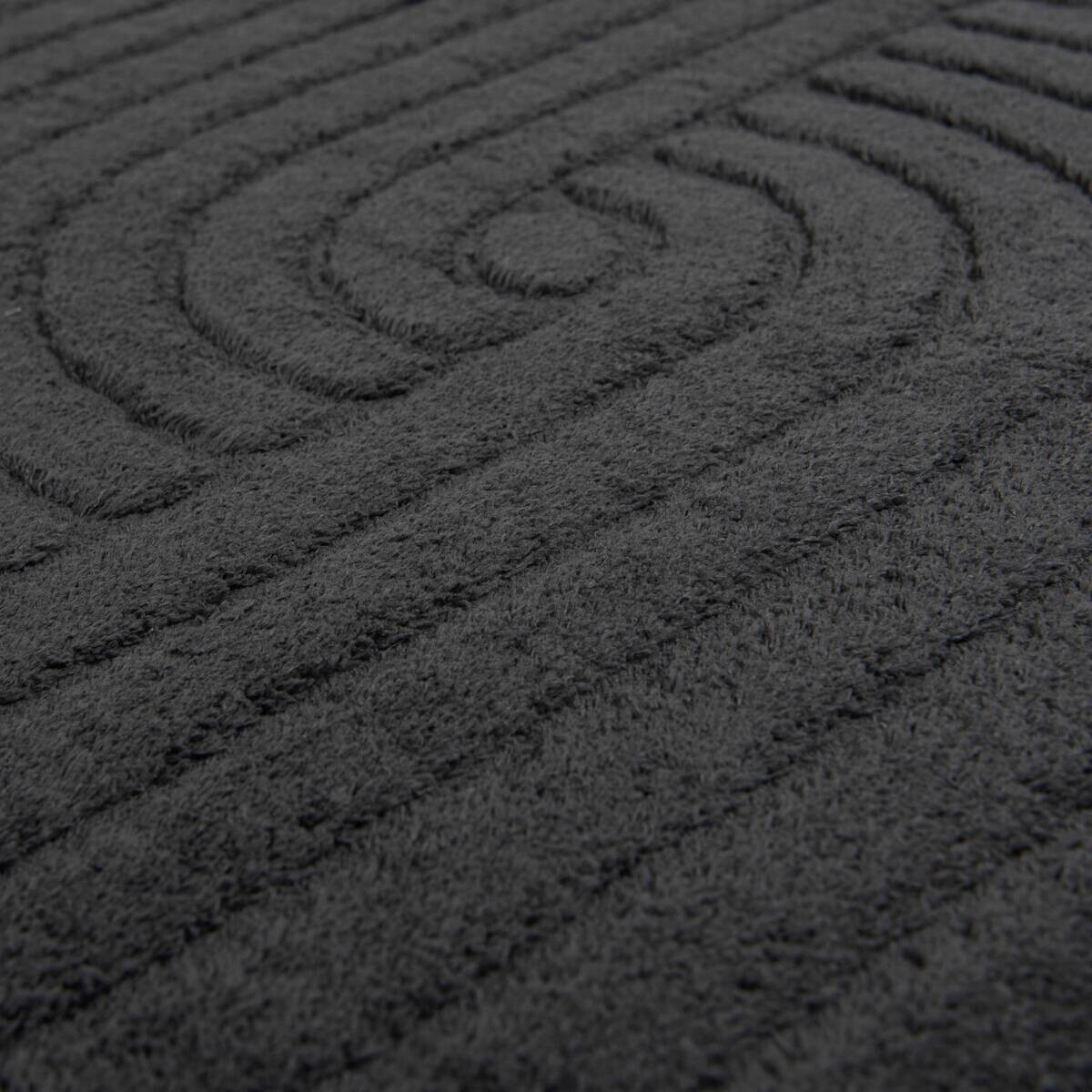 Badematte anthrazit Oberseite: 100% Polyester Unterseite: 100% Thermoplastische Elastomere B/L: ca. 60x90 cm