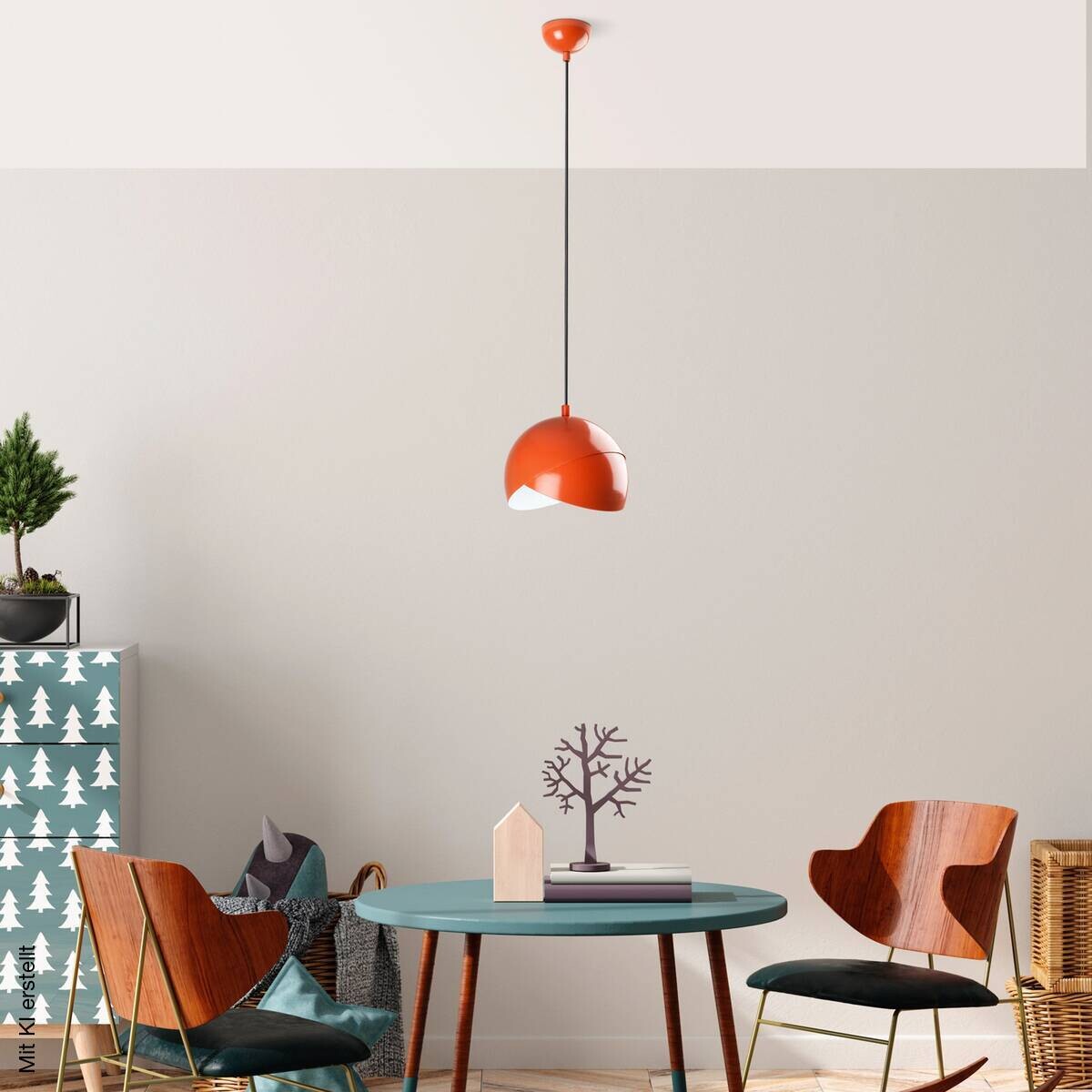 Opviq Pendelleuchte orange B/H/T: ca. 20x114x20 cm E27 1 Brennstellen
